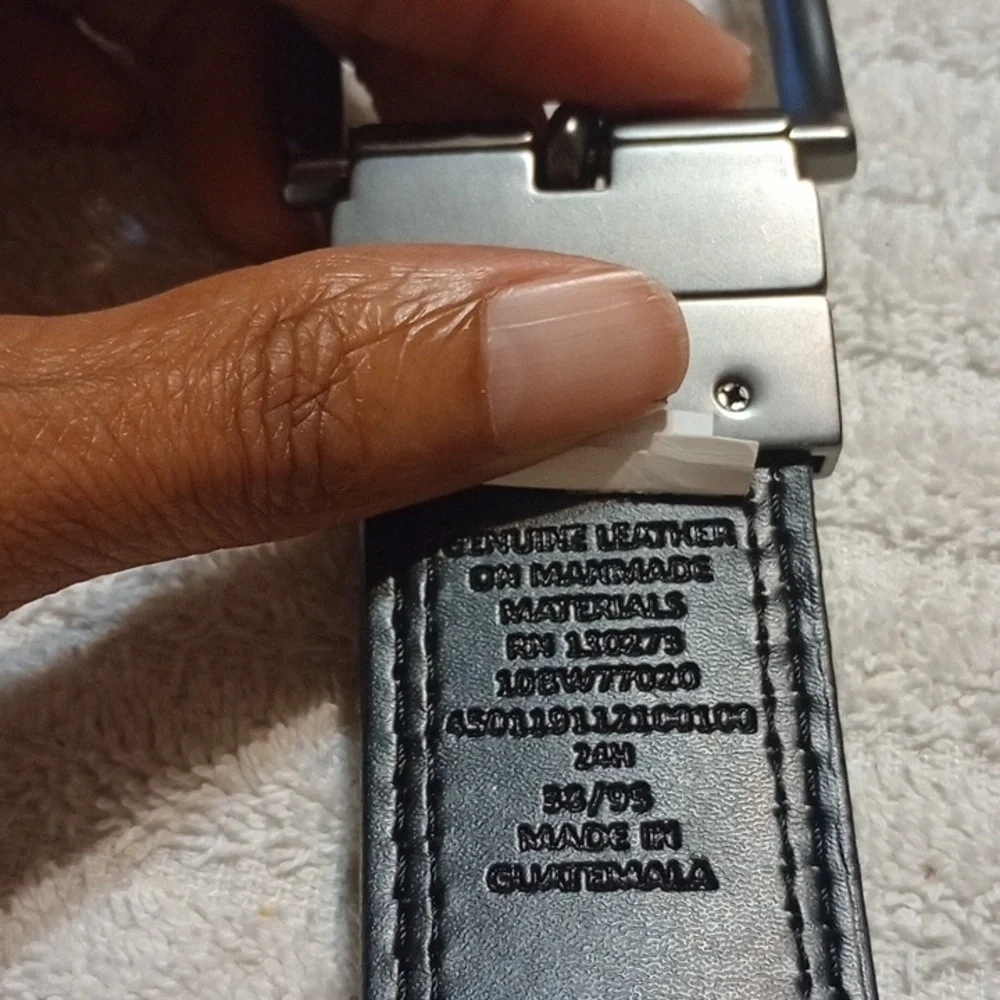 Black Wide Leather Buckle Belt